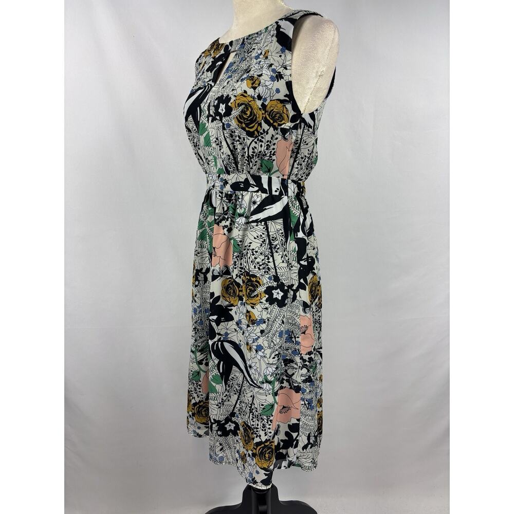 Modcloth x Dupenny Flaunts and Needs Sleeveless Dress Black White Print Small